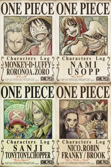Журнал персонажів One Piece постер