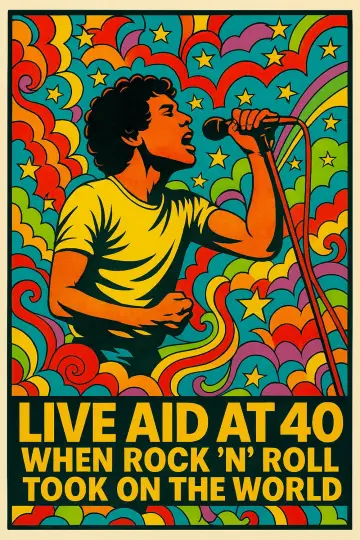 Постер до серіалу "40 років Live Aid: Коли рок-н-рол підкорив світ" #1605395