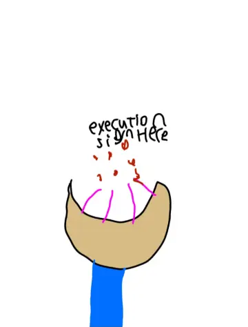 Execution:sign here постер