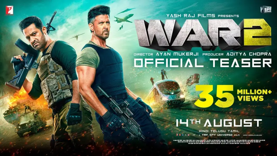 Відео до фільму War 2 | WAR 2 | Official Teaser | Hrithik Roshan | NTR | Kiara Advani | Ayan Mukerji | YRF Spy Universe