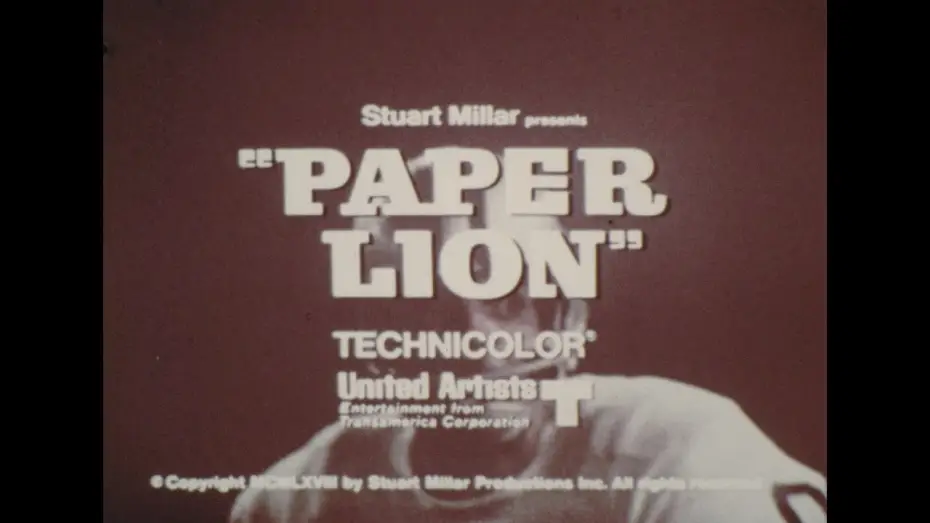 Відео до фільму Паперовий лев | Paper Lion 1968 20s TV spot