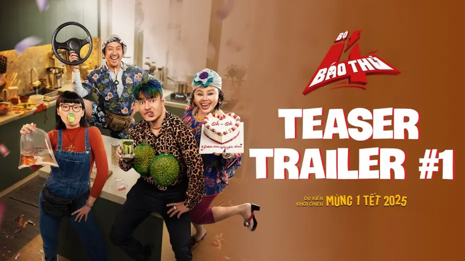 Відео до фільму The 4 Rascals | FIRST LOOK TRAILER - BỘ TỨ BÁO THỦ - Đạo Diễn Trấn Thành - dự kiến khởi chiếu mùng 1 tết 2025