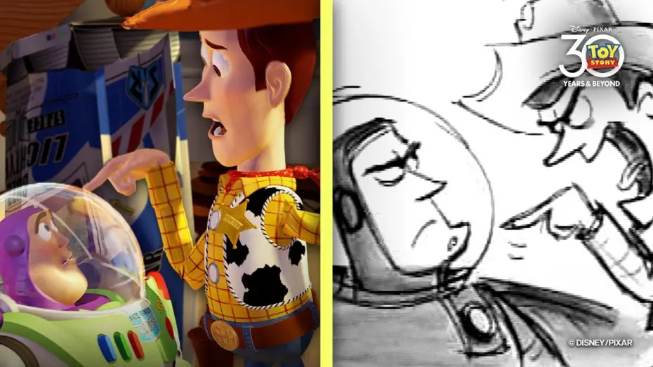 Відео до фільму Історія іграшок | Toy Story Side by Side | "Falling with Style" Scene | Storyboards vs Film