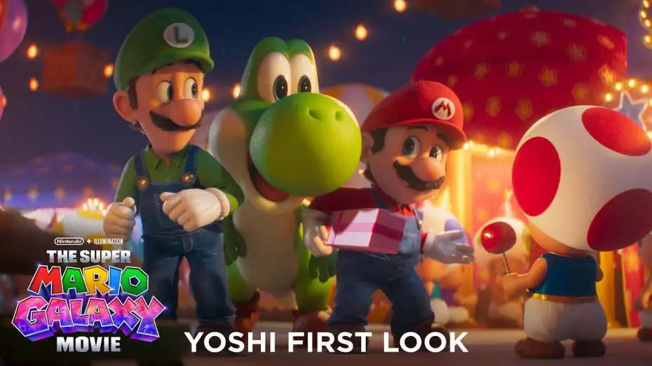 Відео до фільму The Super Mario Galaxy Movie | Yoshi First Look