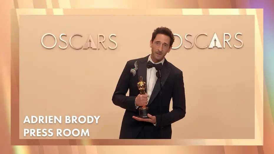 Відео до фільму The Brutalist | Adrien Brody Best Actor Press Room Speech | 97th Oscars (2025)