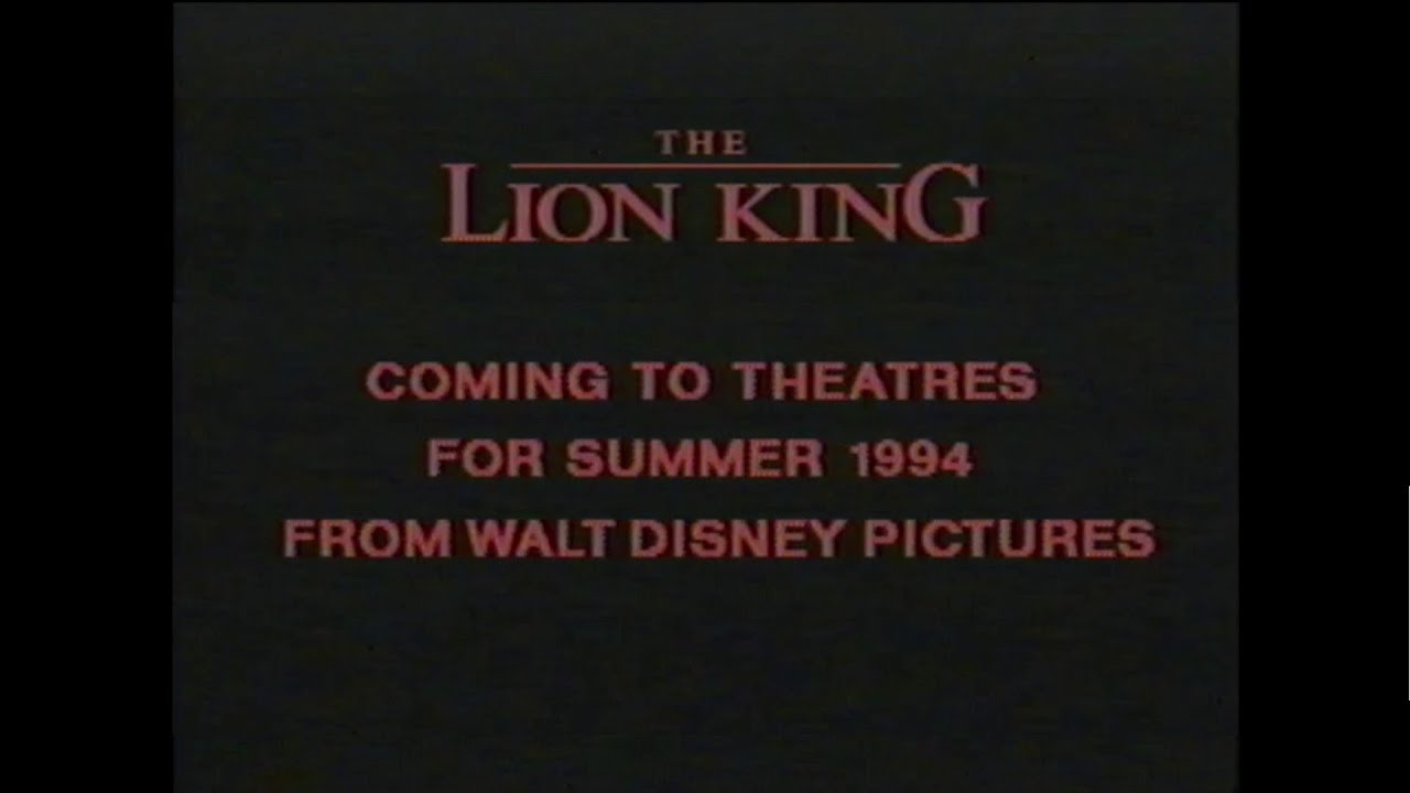 Відео до фільму Король Лев | The Lion King - Sneak Peek #2 (March 4, 1994)