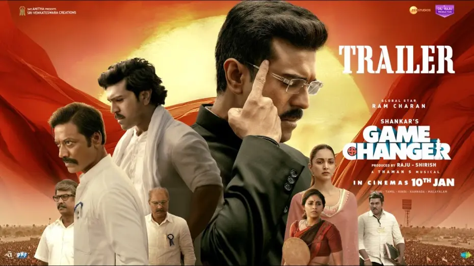 Відео до фільму Game Changer | Game Changer Trailer (Telugu) | Ram Charan | Kiara Advani | Shankar | Thaman S | Dil Raju | Shirish
