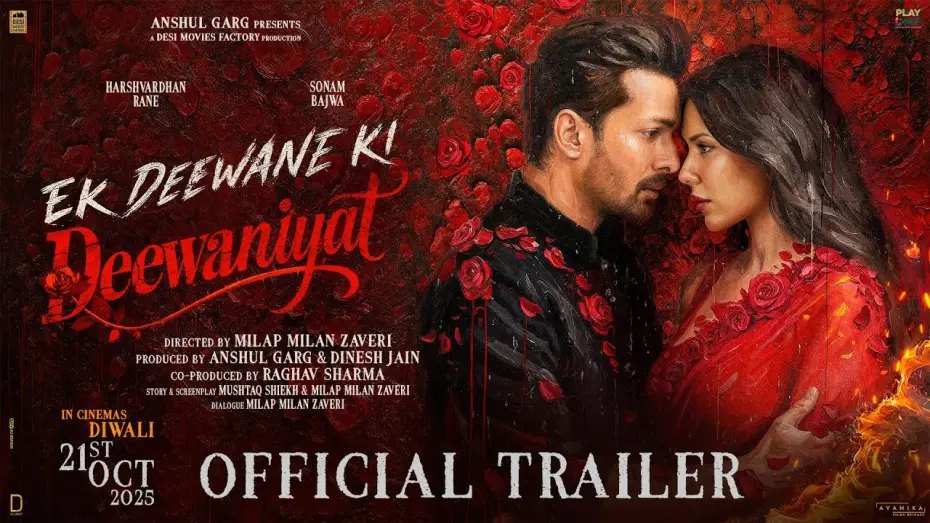 Відео до фільму Ek Deewane Ki Deewaniyat | EK DEEWANE KI DEEWANIYAT - Trailer | Harshvardhan & Sonam | Milap | Anshul | In Cinemas 21st October