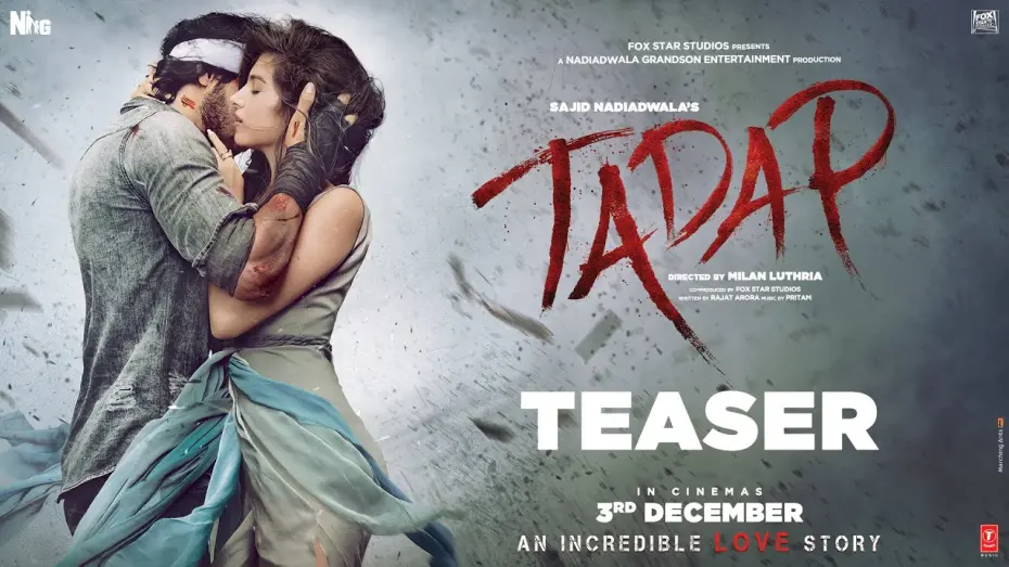Відео до фільму Tadap | Tadap - OFFICIAL TEASER | Tara Sutaria | Sajid Nadiadwala | Milan Luthria | 3rd Dec