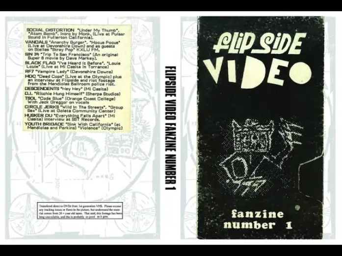 Відео до фільму Flipside Video Fanzine Number 1 | Flipside Video Fanzine Vol #1 (1984)