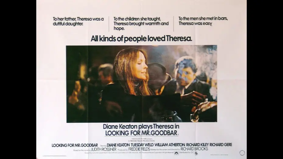 Відео до фільму Looking for Mr. Goodbar | Looking for Mr Goodbar - movie trailer hd - Diane Keaton Tuesday Weld Richard Gere Richard Brooks
