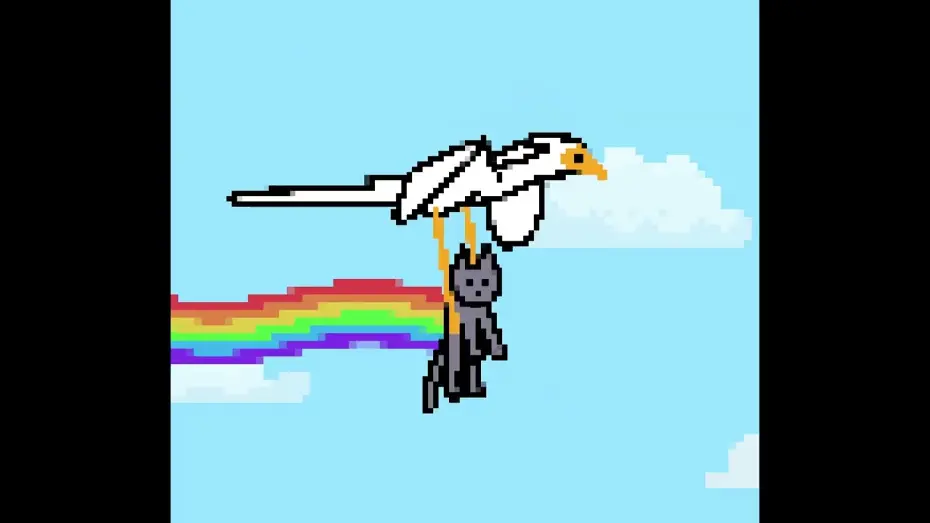 Відео до фільму Flow | Nyan cat but make it FLOW 🐈‍⬛ featuring Secretarybird and Cat