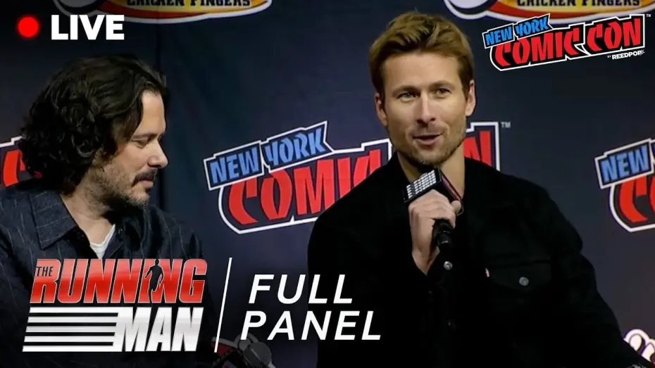 Відео до фільму Людина, що біжить | Full NYCC Panel feat. Glen Powell, Lee Pace, Edgar Wright