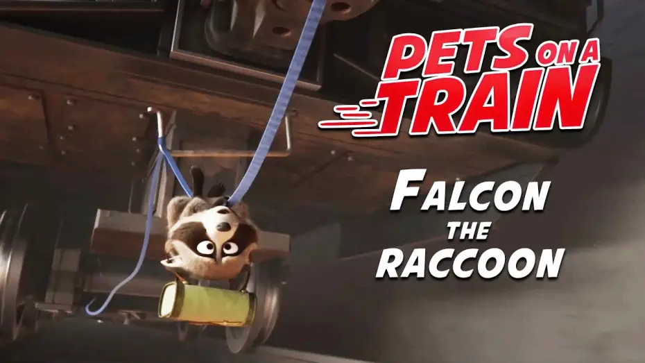 Відео до фільму Pets on a Train | Can Falcon the Raccoon Hero Save the Day?