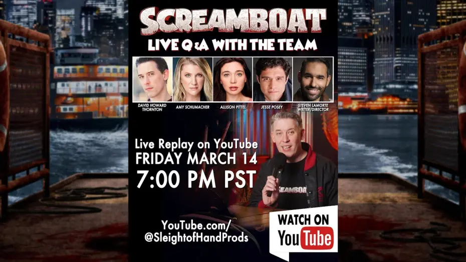 Відео до фільму Screamboat | Q&A Livestream Replay Featuring DAVID HOWARD THORNTON