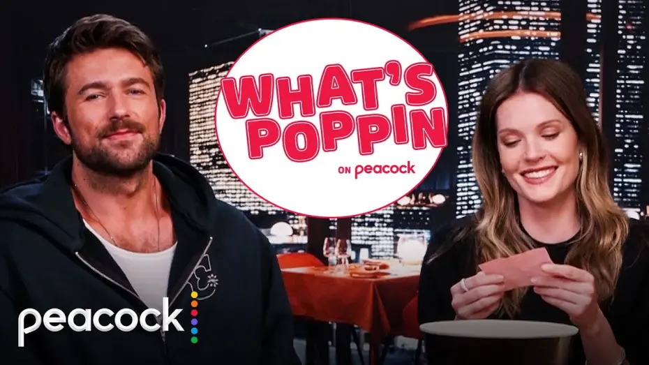 Відео до фільму Drop | Meghann Fahy and Brandon Sklenar Talk Movie Nights & Favorite Genres! - What’s Poppin