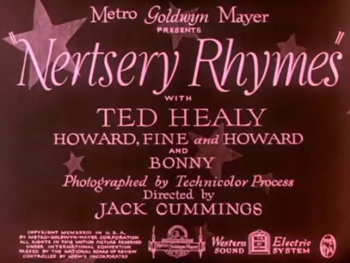 Відео до фільму Nertsery Rhymes | Nertsery Rhymes 1933 title sequence