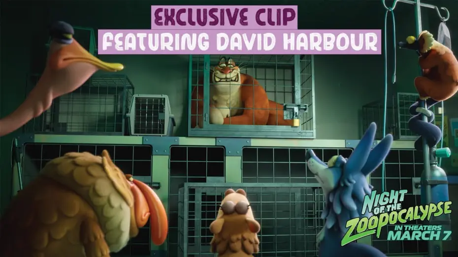 Відео до фільму Night of the Zoopocalypse | David Harbour as Dan the Mountain Lion in Night of the Zoopocalypse