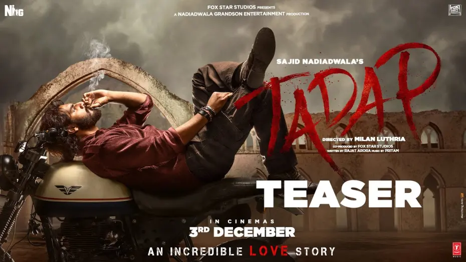 Відео до фільму Tadap | Tadap - OFFICIAL TEASER | Ahan Shetty | Sajid Nadiadwala | Milan Luthria | 3rd Dec