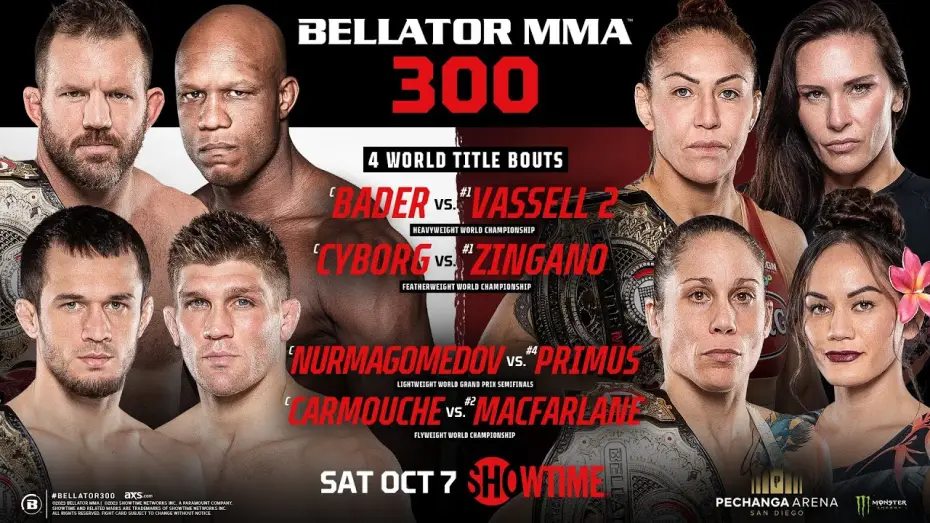 Відео до фільму Bellator 300: Nurmagomedov vs. Primus | FOUR World Title Fights Headline Bellator 300 History-Making Event