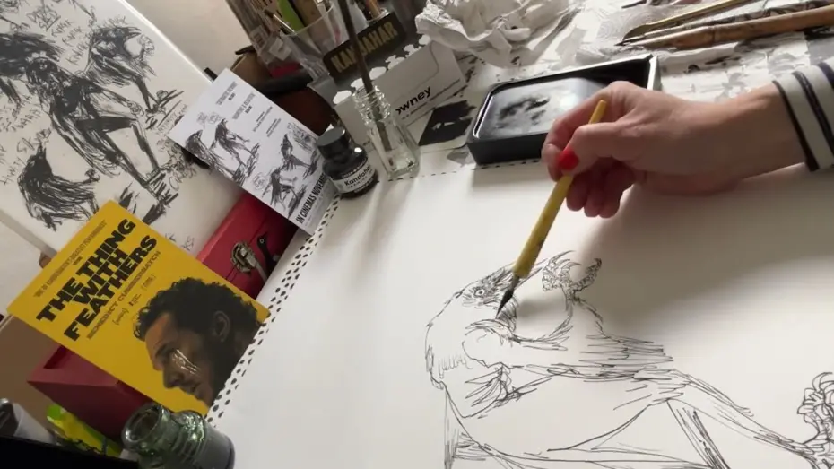 Відео до фільму The Thing with Feathers | Comic Artist Lucy Sullivan Draws Crow
