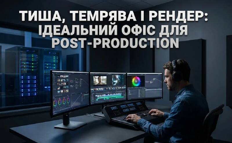 Тиша, темрява і рендер: як знайти ідеальний офіс для постпродакшн-студії у Києві
