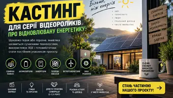 Шукаємо харизматичного чоловіка або жінку для участі в серії пізнавально-гумористичних відеороликів на тему відновлюваної енергетики (ВДЕ). Для ТікТок та Іnstagram.