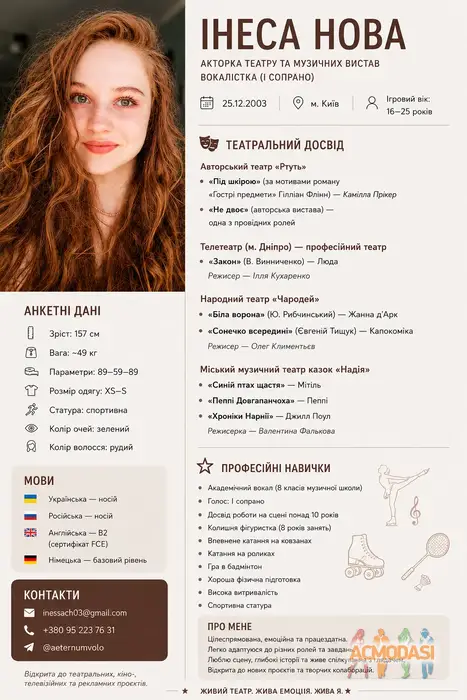 Інеса Артурівна Нова фото №1756670. Завантажено 26 Червня 2026